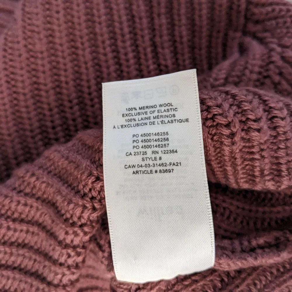 Aritzia Wilfred Montpelier Merino Wool Turtleneck Sweater mauve XS - Picture 4 of 8